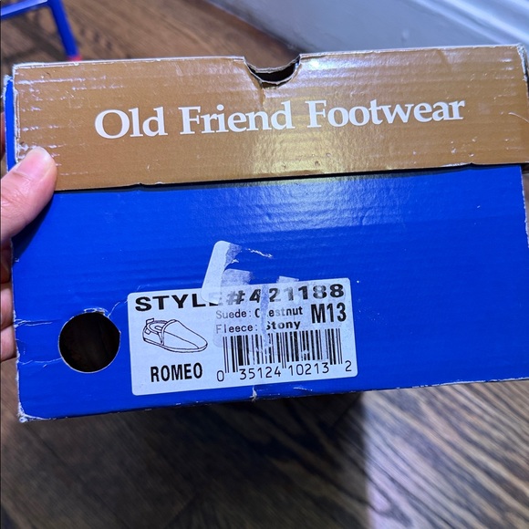 Old Friend men's san's sade slippers, cinnamon color, size M13 - Picture 8 of 12